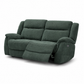 Dark green reclining loveseat sofa