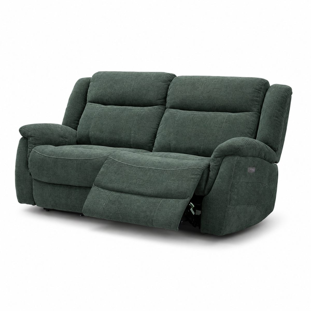 Dark green reclining loveseat sofa