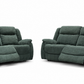 Dark green power reclining loveseat