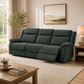 Dark green reclining loveseat sofa