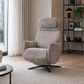 modern gray upholstered recliner chair 