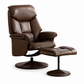 brown leather recliner chair