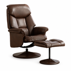 brown leather recliner chair