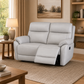 Light gray two-seater reclining loveseat sofa 