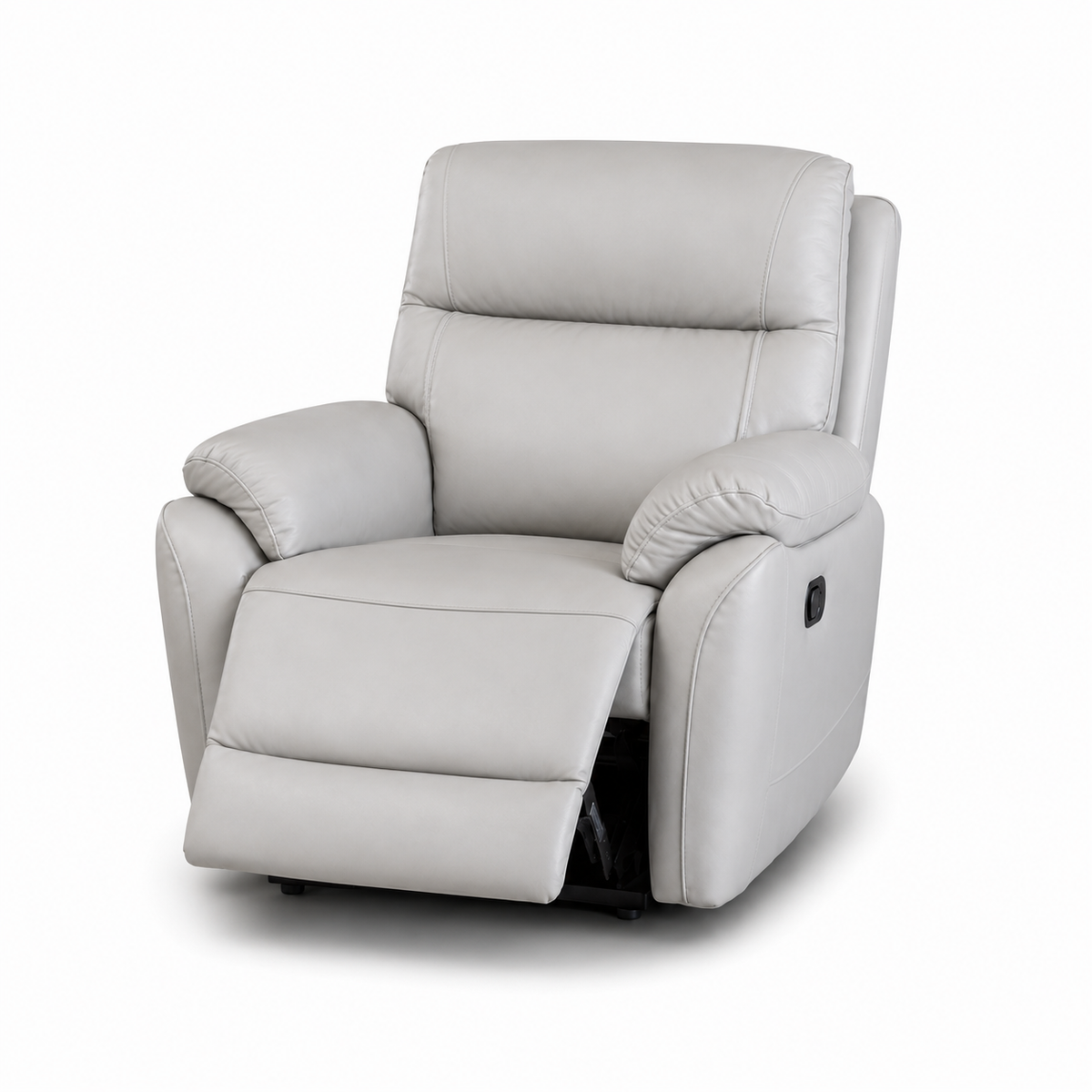 light gray upholstered recliner chair