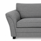 Gray upholstered armchair loveseat corner